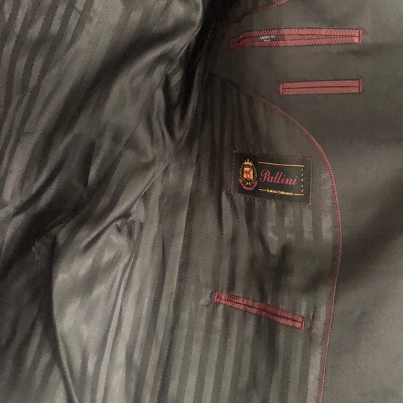 Men's PALLINI RED Metallic Slick Shinny Blazer - Picture 6 of 11